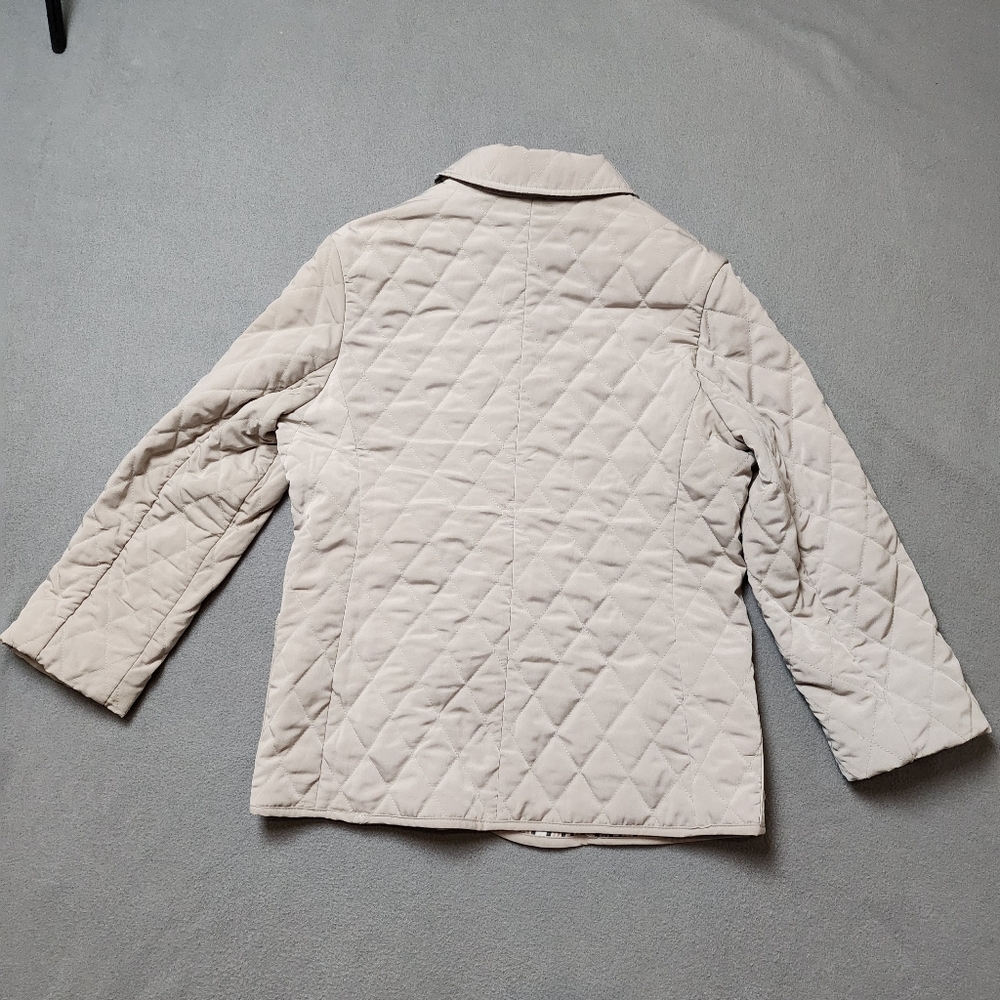 Quilted Jacket Fall / Spring Chore Style Quilted Jacket Petite Sz 7/8 - Picture 4 of 12